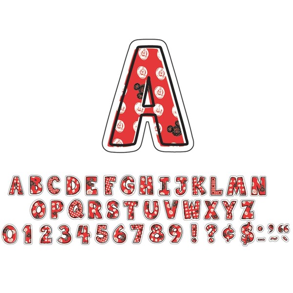 Tosafos 4 in. Mickey Color Pop Deco Letters, 3PK - TO3481802