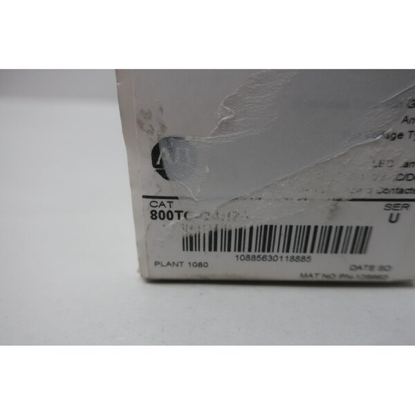 Allen Bradley BOTÓN DE PRESIÓN ILUMINADO ÁMBAR 12-130V-CA 12-130V-CC - 800TC-QAH2A