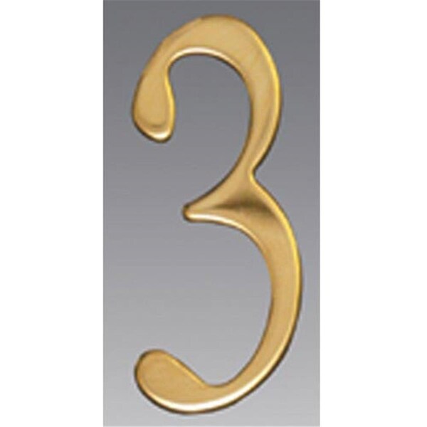 Classic Accessories Brass Address Numbers Size - 3 Number - 3-Brass - VE126735