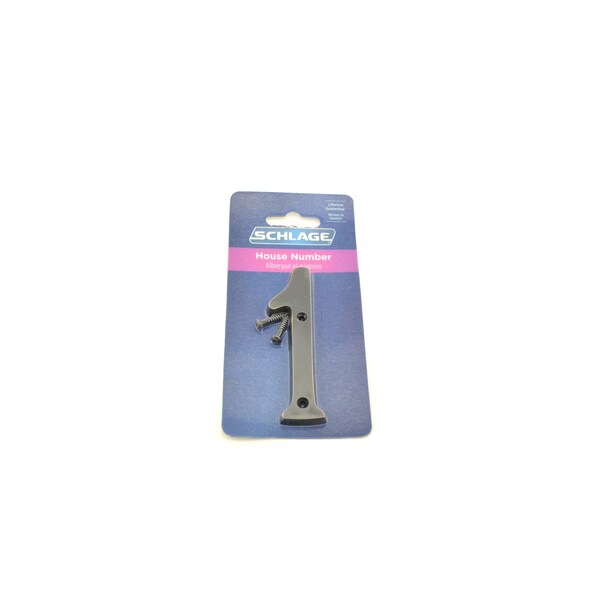 Schlage Residential Solid Brass Carded Classic House Number 1 Aged Bronze Finish - SC23016716