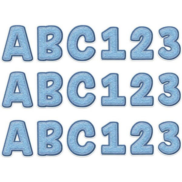 Eureka Felt A Close-Knit Class Deco Letters, Blue, 3PK - EU-850001-3