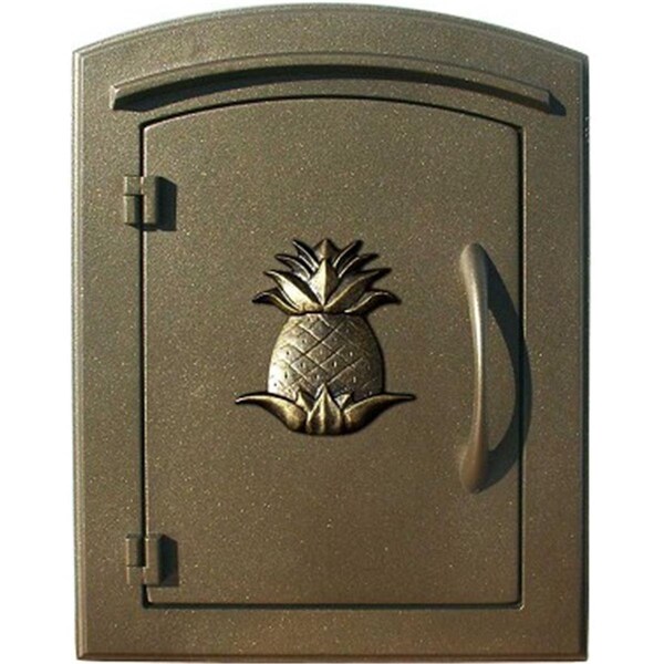 Qualarc 10 in. Westhaven Decorative CBU Square Posts with Pineapplie Finial- Black - WDPST-S3-CBU-BLK
