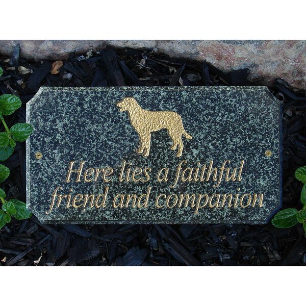 Qualarc 9 in. Executive Cut Corner Rectangle Emerald Green Polished Stone Color LOGO Plaque - EXE-LOGO-EP