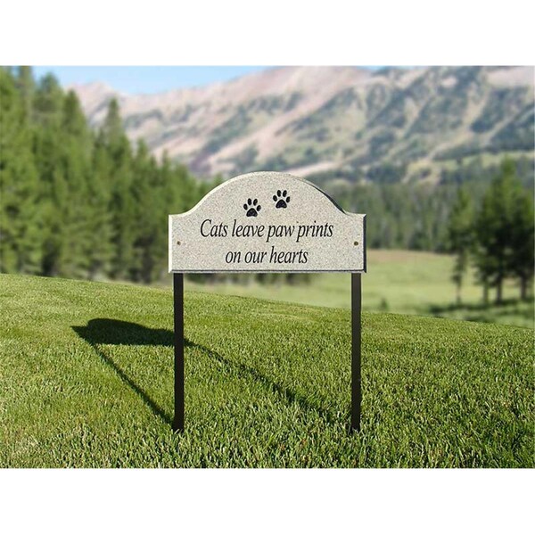 Qualarc 9 in. Ridgecrest Arch Sand Granite Polished Stone Color LOGO Plaque - RID-LOGO-SP