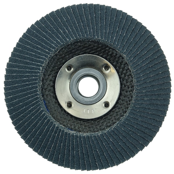 Weiler 4-1/2" Tiger Paw Abrasive Flap Disc, Conical (TY29), 60Z, 5/8"-11 UNC - 51125