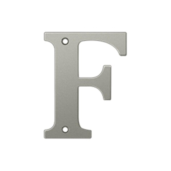 Patioplus 4 in. Residential Letter F- Satin Nickel - Solid - PA3838819