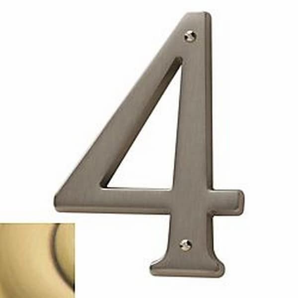 Baldwin Estate Satin Brass with Brown House Numbers - 90674.060.CD