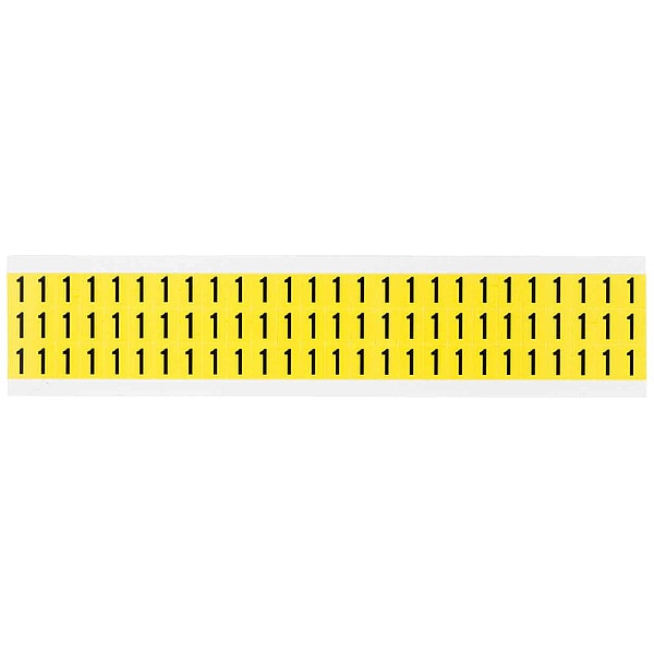 Brady Number Label, 1, 1/2in.Hx11/32in.W, Vinyl - 3410-1