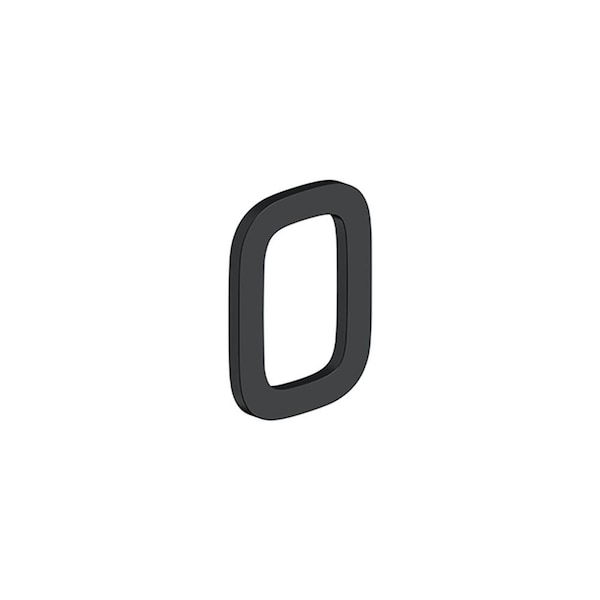 Deltana 4 House Number 0 with Risers Black Finish - RNE-0U19