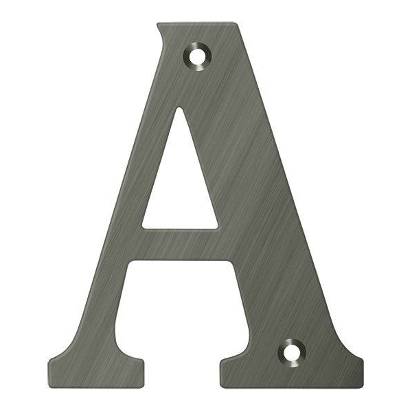 Deltana Residential Letter A Antique Nickel 4" - RL4A-15A