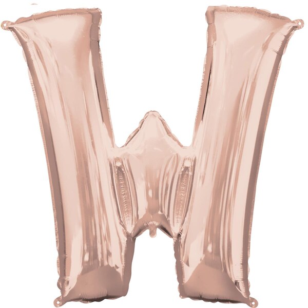 Anagram 37 in. Letter W Rose Gold Balloon - 89775