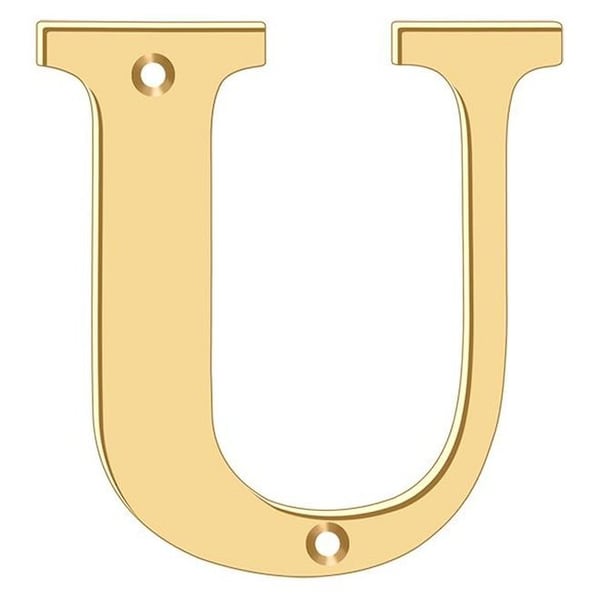 Deltana Residential Letter U Lifetime Brass 4" - RL4U-CR003