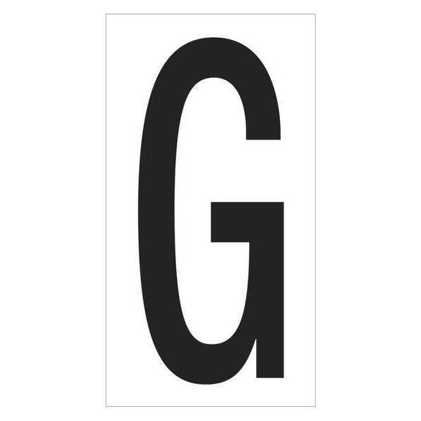 Partners Brand Vinyl Warehouse Letter Labels, "G", 3 1/2", Black/White, 50/Case - DL9310G