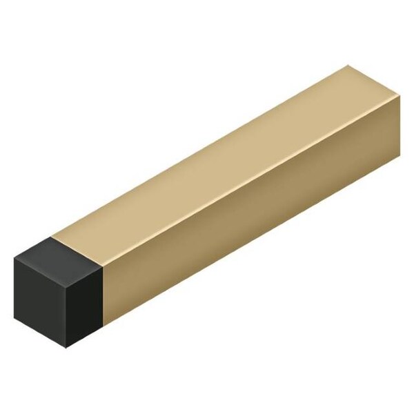 Deltana Modern Square Heavy Duty Door Bumper, Steel Satin Brass 4" - BDSS40U4