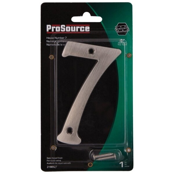 Prosource House Number, Character: 7, 4 in H Character, 2.21 in W Character - N-Z047SN-PS