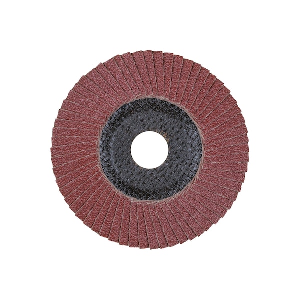 Pferd 5" x 5/8-11 Thd. POLIFAN Flap Disc - A SG STEELOX, Aluminum oxide, 120 Grit, Conical - 62316