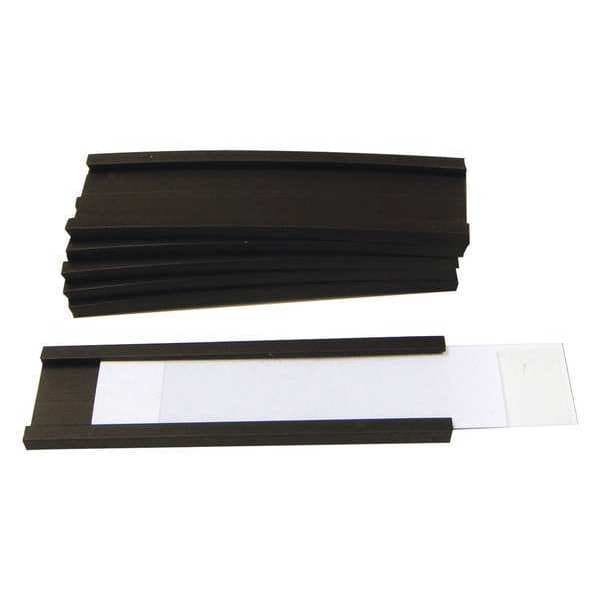 Mastervision Mastervision Pk of 10, Magnetic Data Card Holders w/ Paper Inserts, 0.75"x2.75", Magnet Label Holder - FM1710