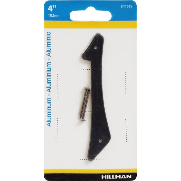 Hillman HILLMAN 4 in. Black Aluminum Nail-On Number 1 1 pc - 841618