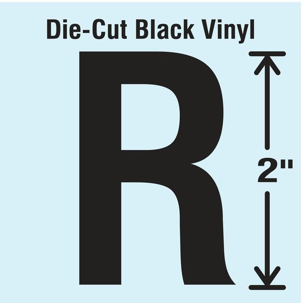 Stranco Die Cut Letter Label, R, 10 Cards, PK10 - DBV-2-R-10