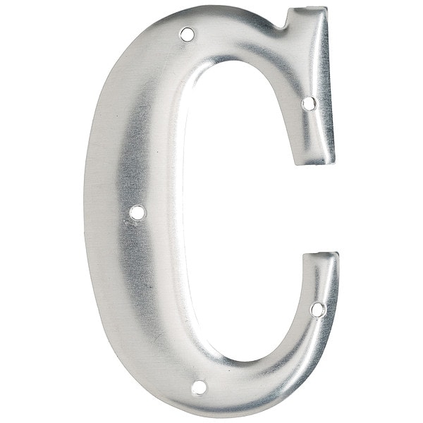 Brady Letter, Aluminum, Roman, 3 in. H, C, PK10 - 1600-C