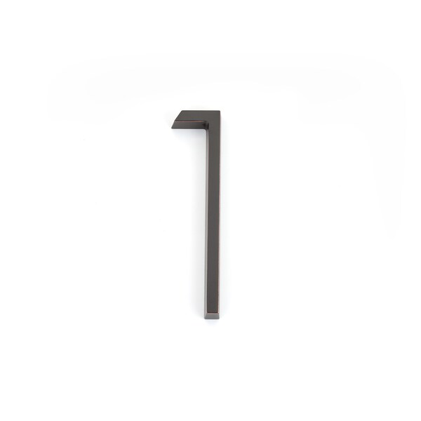 Emtek 7in Modern # 1 House Number Oil Rubbed Bronze Finish - 2831US10B