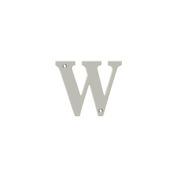Deltana Residential Letter W Satin Nickel 4" - RL4W-15