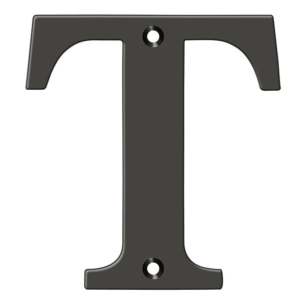 Deltana Residential Letter T Oil Rubbed Bronze 4" - RL4T-10B