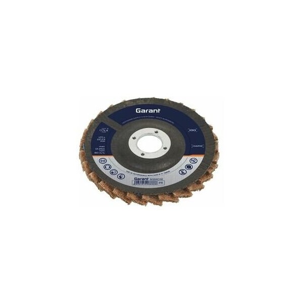 Garant Fleece Flap Disc, Dia: 125 mm, Grit: 100 - 566340 100