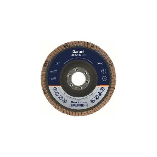 Garant ZA Flap Disc, Dia: 115 mm, Grit: 60 - 566290 60