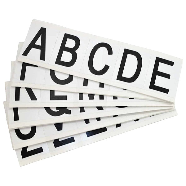 Brady Carded Letters, A Thru Z, 2-1/4 In. H, PK25 - 9714-LTR KIT