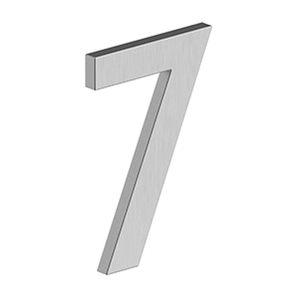 Deltana 4 Stainless Steel House Number 7 with Risers Satin Stainless Steel Finish - RNB7U32D