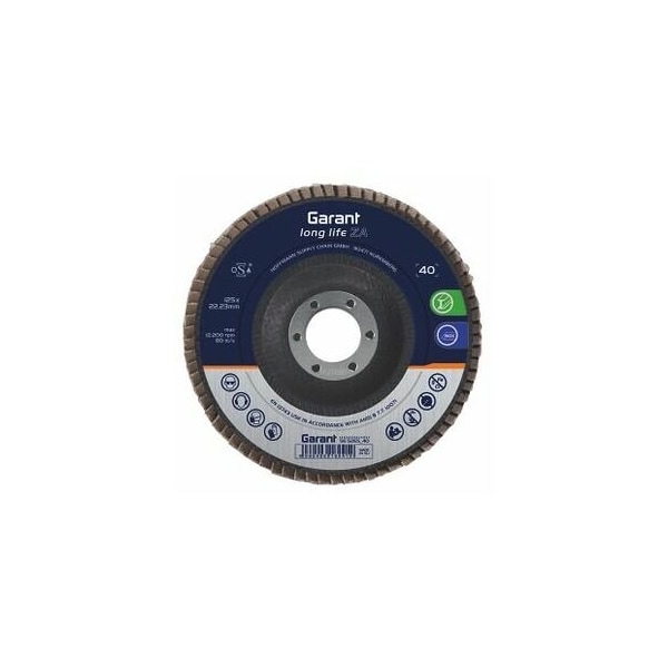 Garant Long Life ZA Flap Disc, Dia: 125 mm, Grit: 80 - 565265 80