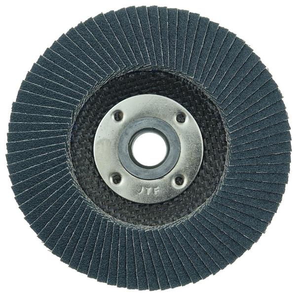 Weiler 4-1/2" Tiger Paw Abrasive Flap Disc, Flat (TY27), 60Z, 5/8"-11 UNC - 51114