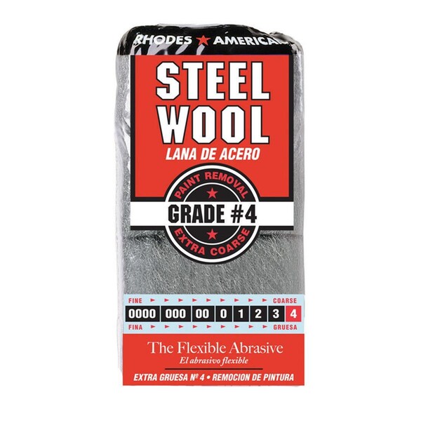 Homax Number 4 Steel Wool Pads, 12PK - 1400068