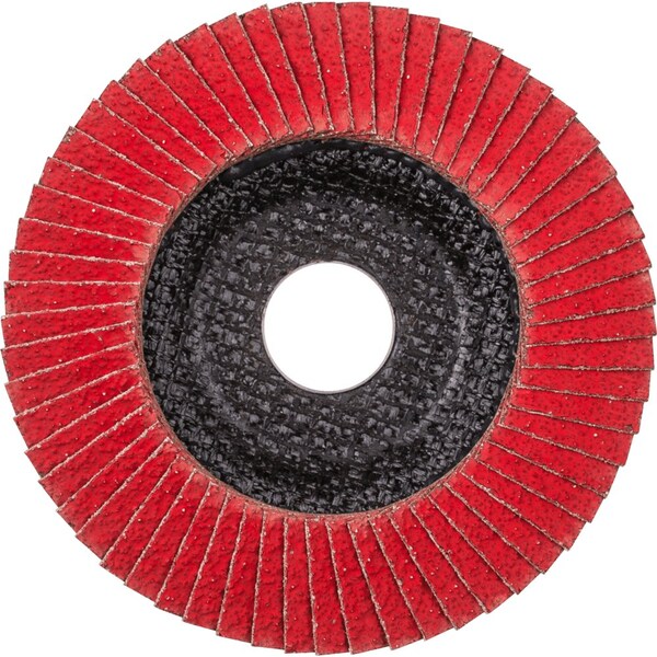 Pferd 4-1/2'' x 7/8'' A.H. POLIFAN Flap Disc - CO-FREEZE SG INOX, Ceramic oxide, 50 Grit, Conical - 60811
