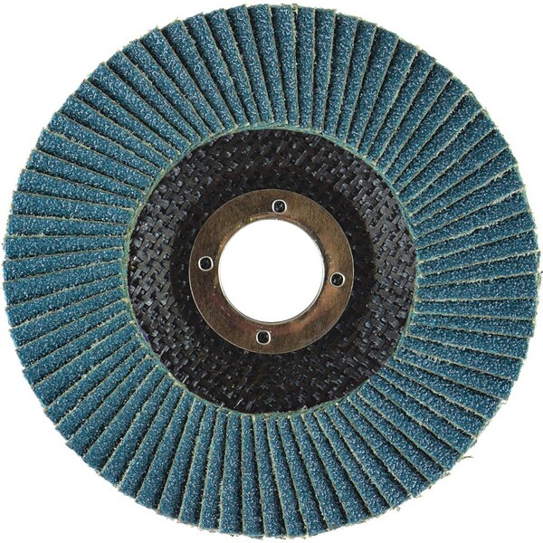 Weldcote 4-1/2in x 5/8-11 T27 Z-Solid Regular 120 Grit Flap Discs, 10PK - 11120