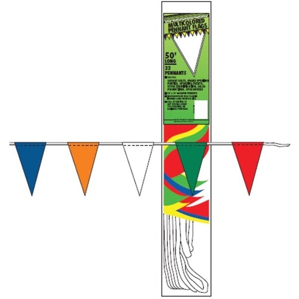 Hy-Ko Flag, 20-1/2 in L, 3-1/2 in W, Pennant, Polyethylene - PEN-3