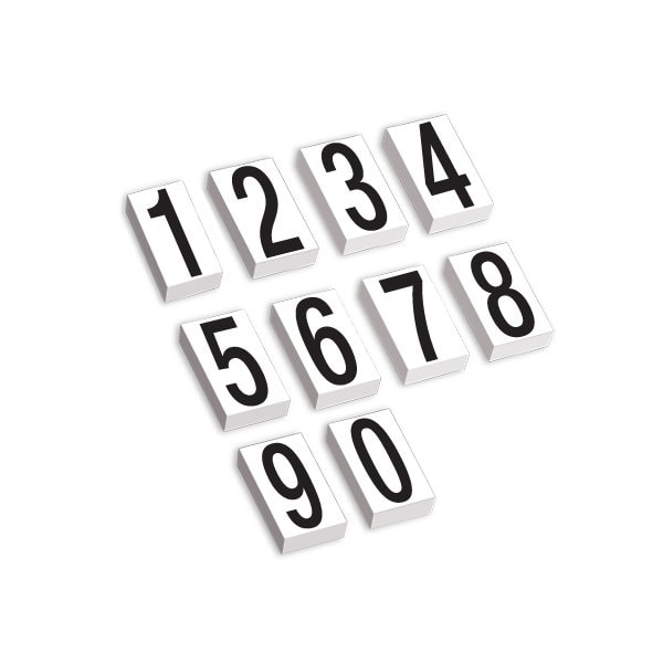 Bsc Preferred 3-1/2'' Vinyl Warehouse Number Kit Labels - 1 Kit - BUY00021724