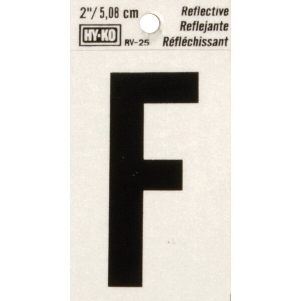 Hy-Ko Vinyl 2 In. Reflective Adhesive Letter, F - RV-25/F