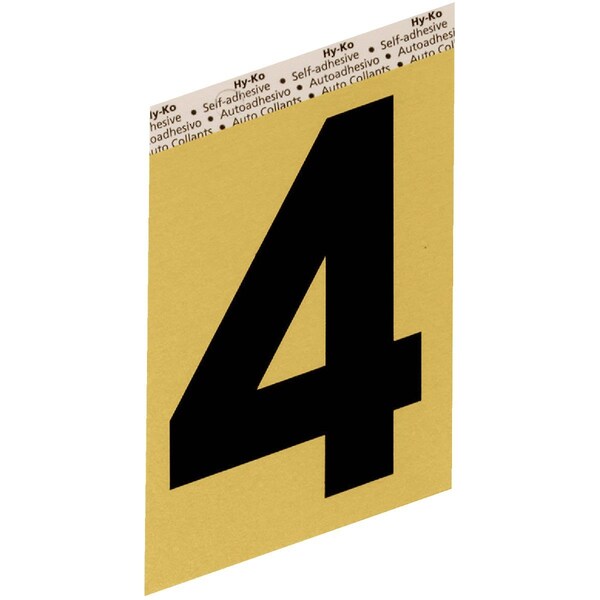 Hy-Ko Aluminum 3-1/2 In. Non-Reflective Adhesive Number Four - GG-25/4