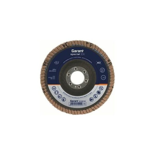 Garant ZA Flap Disc, Dia: 125 mm, Grit: 40 - 566295 40