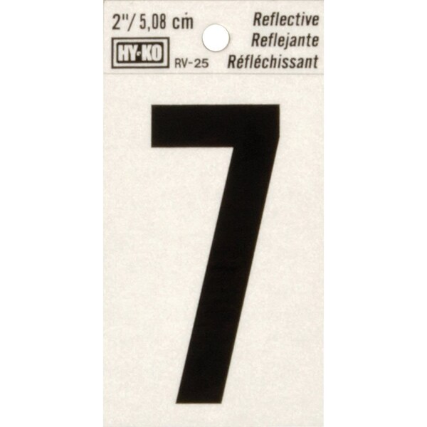 Hy-Ko Vinyl 2 In. Reflective Adhesive Number Seven - RV-25/7