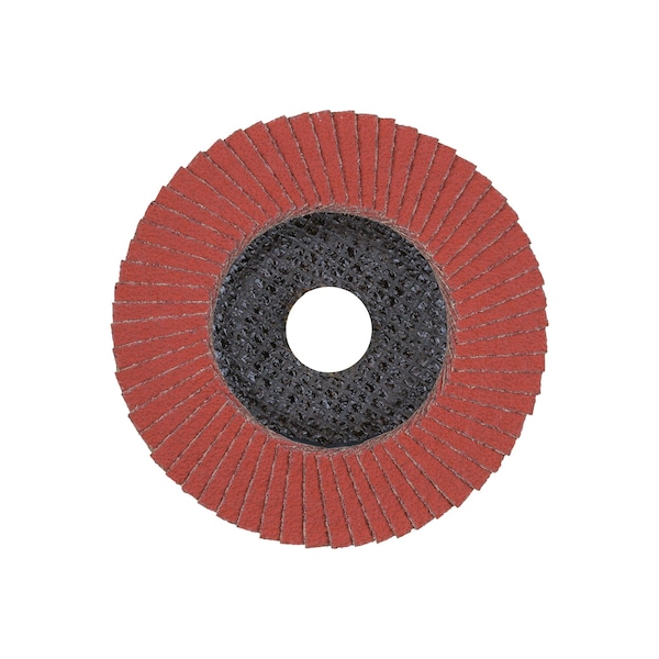 Pferd 4-1/2" x 5/8-11 Thd. POLIFAN Flap Disc - A-COOL SG INOX+ALU, Aluminum oxide, 60 Grit, Conical - 62242
