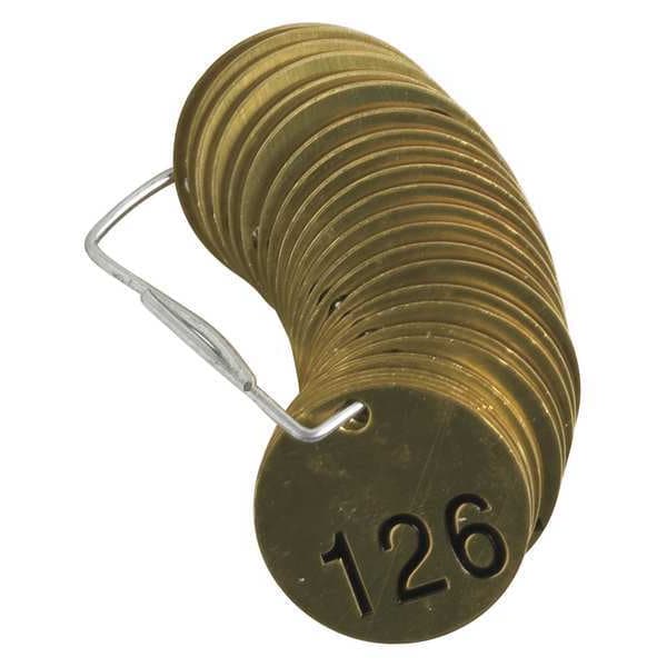 Brady Numbered Tag Set, 126 to 150, 25 Tags - 23205