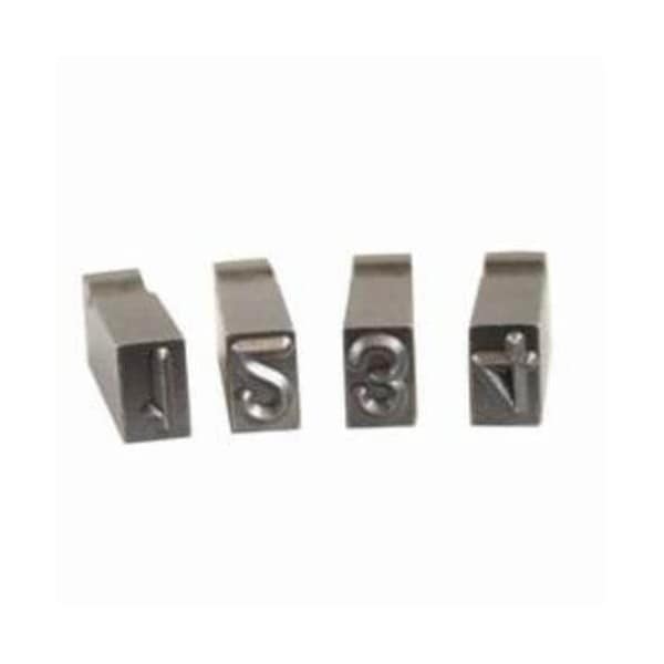 C.H. Hanson Number Stamp Set, 9Piece, Character 0 To 9, 18 In Character Height, Alloy Steel, Sharp Faced, 27633 - 27633