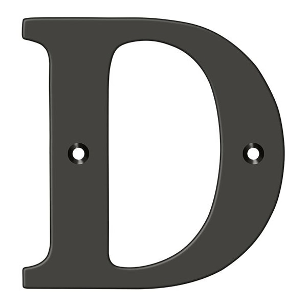 Deltana Residential Letter D Oil Rubbed Bronze 4" - RL4D-10B