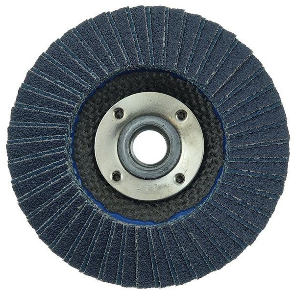 Weiler 4-1/2" Tiger X Flap Disc, Conical (TY29), 60Z, 5/8"-11 UNC - 51206