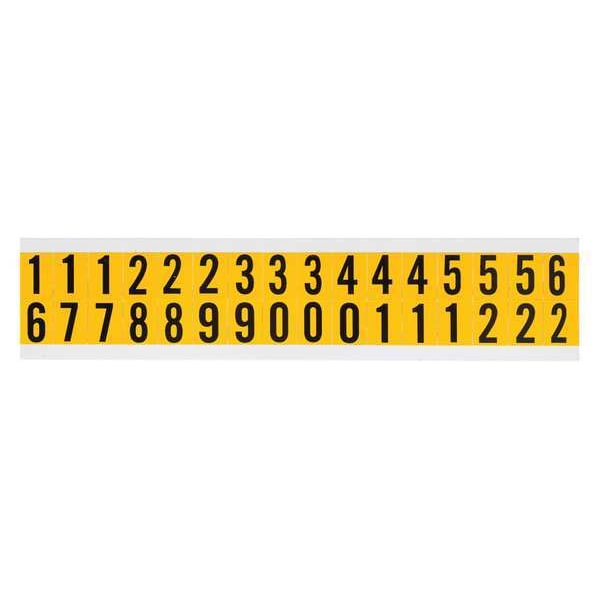 Brady Numbr Label, 0 Thru 9, 3/4inHx9/16inW, PK25 - 1520-# KIT