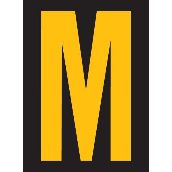 Stranco Reflective Letter Label, M, 2-1/2in H, PK25 - RUM200-M-YB