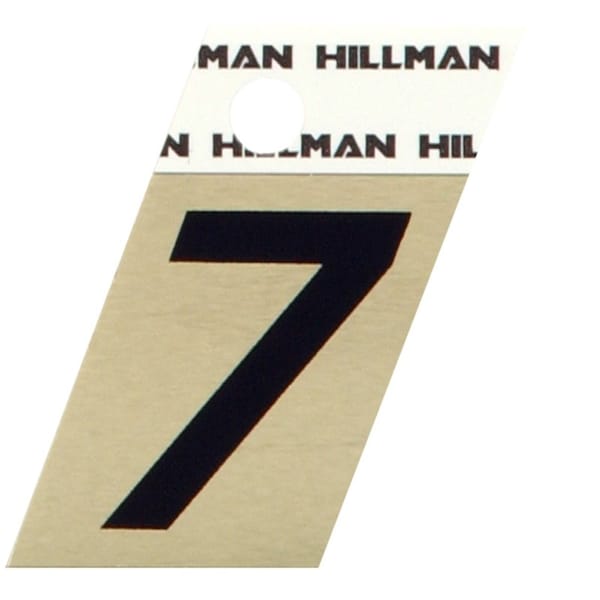 Hillman HILLMAN 1.5 in. Reflective Black Aluminum Self-Adhesive Number 7 1 pc - 840488